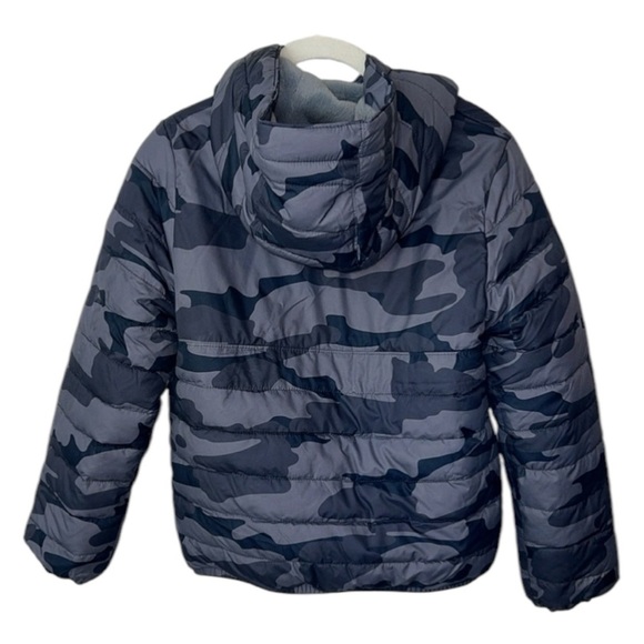 Abercrombie & Fitch Kids Camo Faux Sherpa Winter Gray Jacket Coat Size 9/10 - Picture 2 of 8